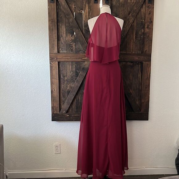 NWT Cinderella A-Line Chiffon Sleeveless Bridesmaid Dress Floor-Length Formal - Picture 5 of 12